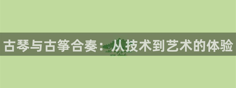凯发k8ag旗舰厅网址：古琴与古筝合奏：从技术到艺术的体验
