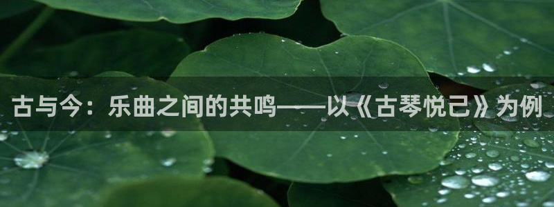 凯发登录网址：古与今：乐曲之间的共鸣——以《古琴悦己》为例
